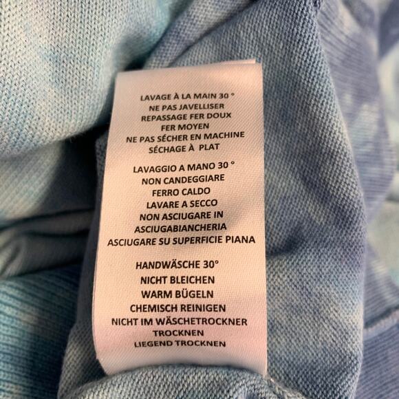 PS by PAUL SMITH Size L Blue Tie Dye Cotton Crew Neck Pullover - Picture 8 of 8